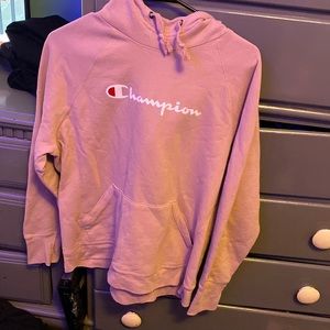 pink champion hoodie